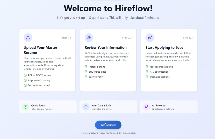 Video thumbnail showing Hireflow demo